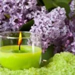 Brochure for Aromatherapy Hand Massage Brochure cover with calming lavender and hand massage instructions for Aromatherapy Hand Massage