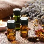 A person in a healthcare setting using aromatherapy, a holistic approach for wellness and relaxation